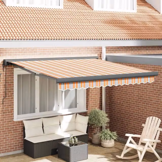 Tenda retrattile Multicolore 350 x 250 cm Tessuto e Metallo 3330300