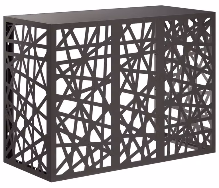 Coperchio per aria condizionata nero 110 x 50 x 80 cm acciaio