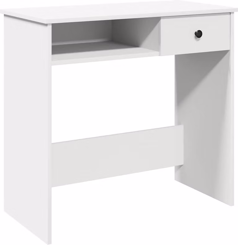 Scrivania Bianca 80x40x75 cm in Legno Multistrato