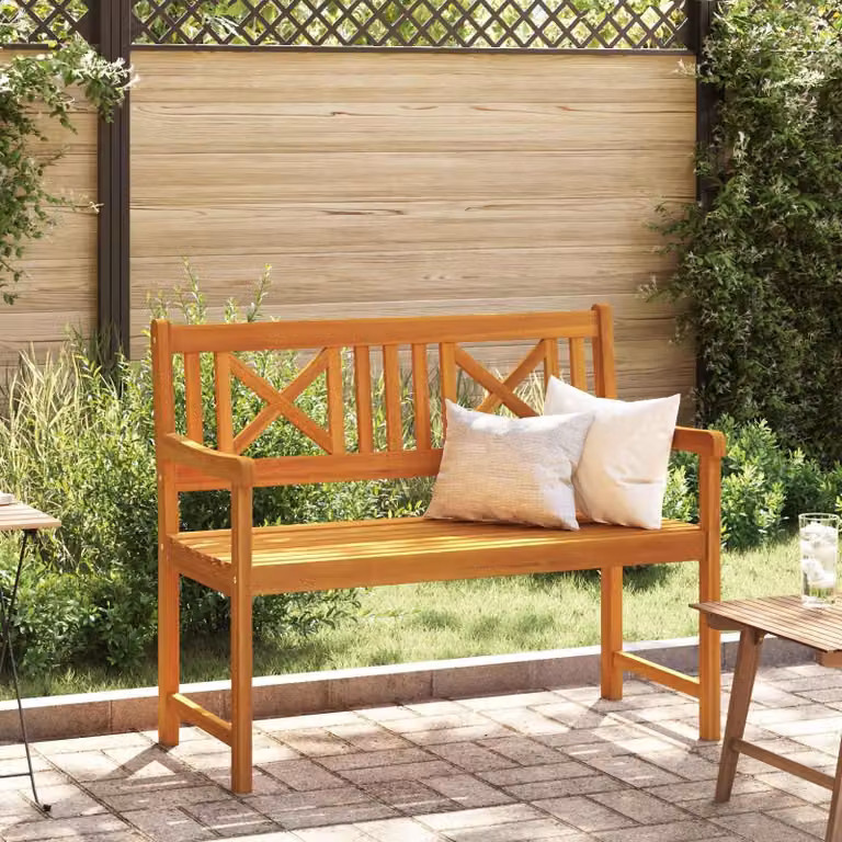 Panca da giardino in legno di acacia, dimensioni 110 x 56 x 90 cm