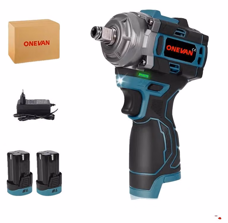 Avvitatore a impulsi, coppia 500 N·m, motore brushless, set di 2 batterie A, omologazione UE
