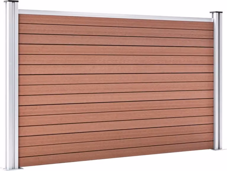 Recinzione da giardino WPC 872x106 cm Marrone
