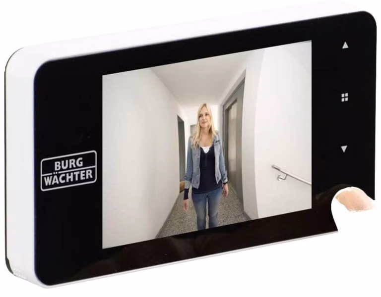 Spioncino digitale con telecamera e monitor, display da 3,2 pollici, visione notturna, colore bianco