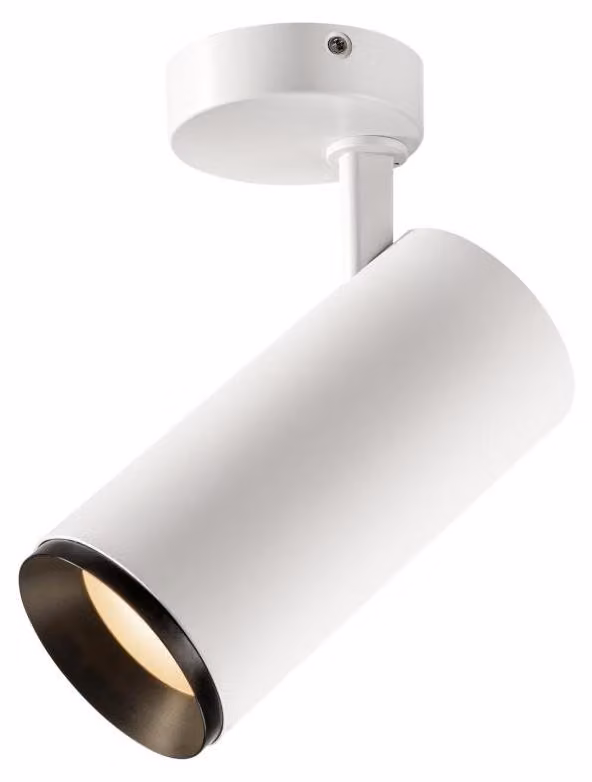 NUMINOS SPOT Plafoniera LED per interni DALI SLV Dimensioni: 21,3 x 18 x 10 cm, Colore: bianco/nero, Temperatura colore: 3000 Kelvin, Angolo di emissione: 60 gradi