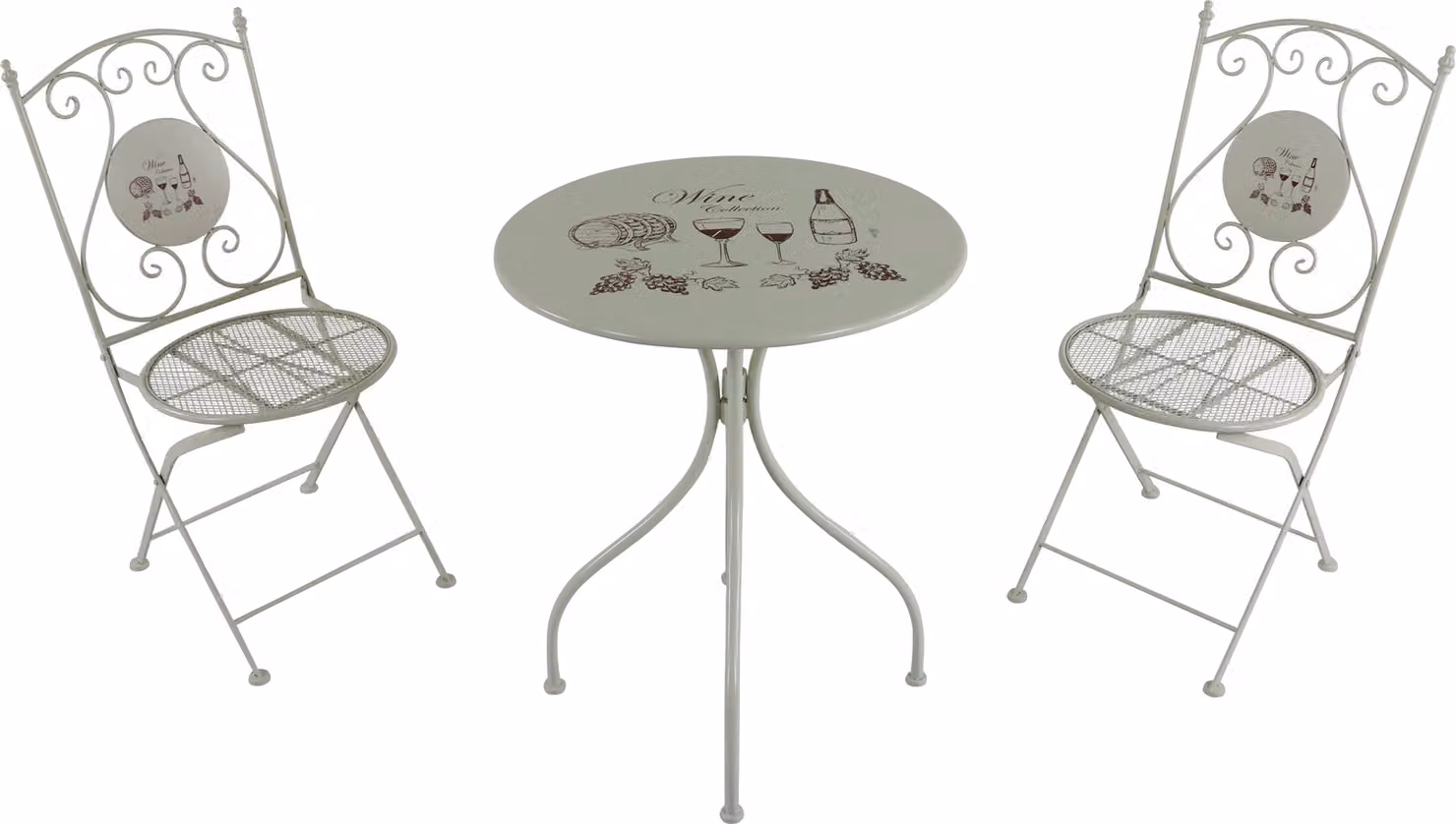 AXI Maxime Tavolo e Sedia Bistro, 2 Sedie 1 Tavolo, Ensemble Bistro Extérieur Vino Crema - Set da giardino Bistro, Tavolo Bistro a mosaico per giardino/balcone/terrazza
