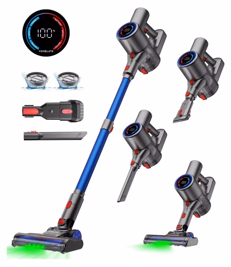 Aspirapolvere senza fili, 500 W, autonomia 45 minuti, potenza di aspirazione 40 kPa