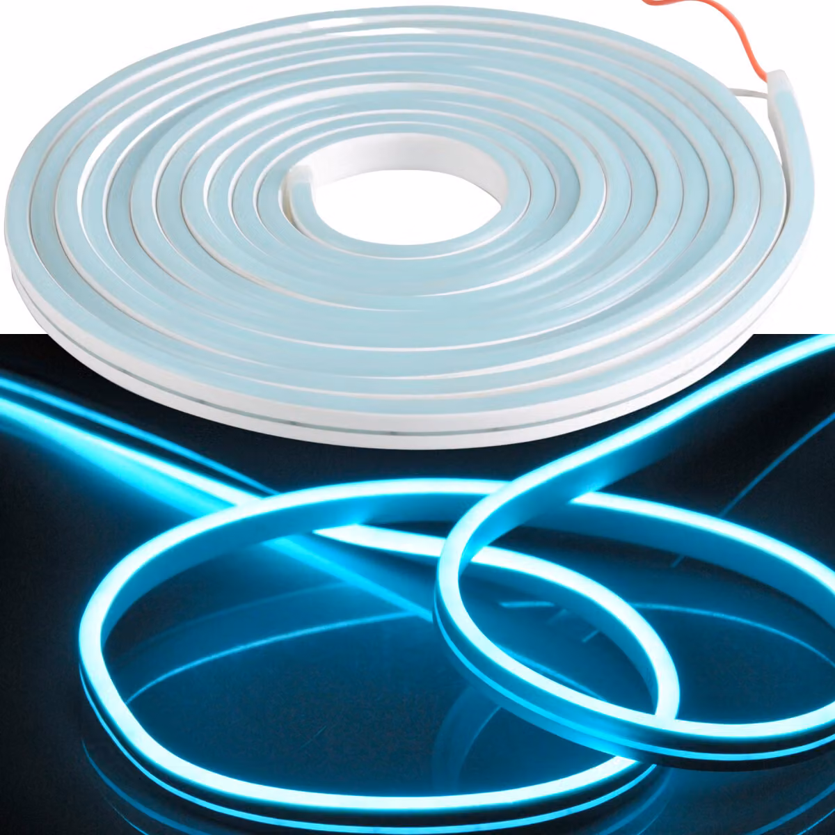 Nastro led NEON 12V 5m Blu IP65 315045 Polux