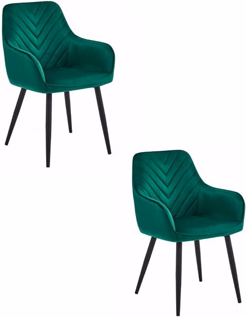Sedia VALORA WAAV - Elegante velluto blu navy per soggiorno e cucina x 2