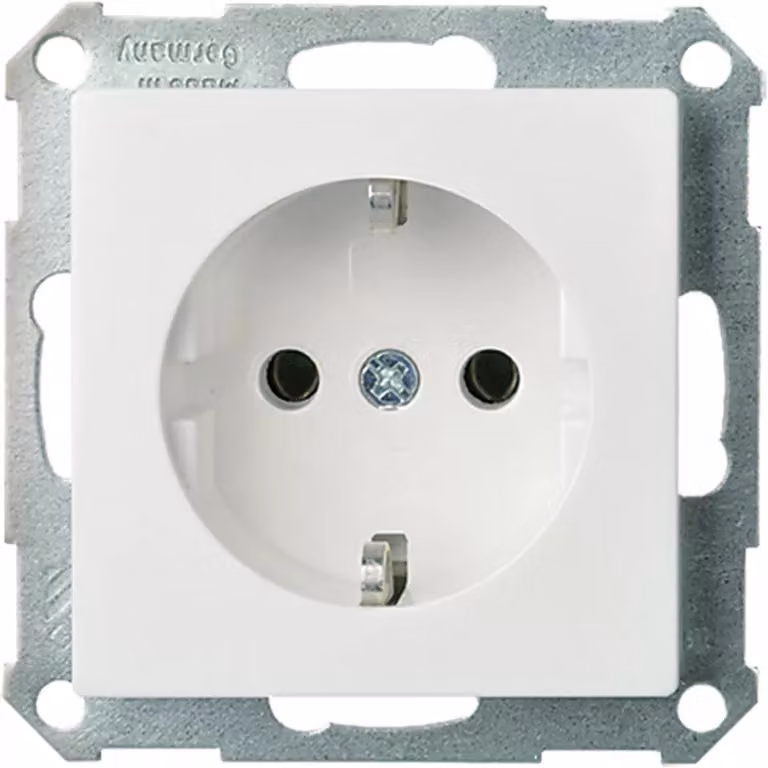Inserto per presa di corrente bianco puro - Presa 275004