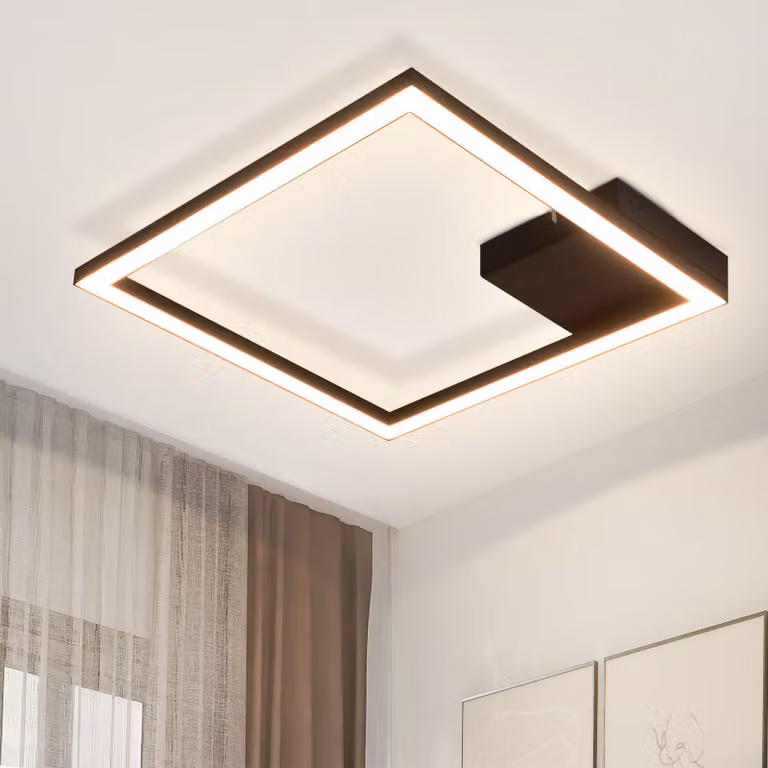 ZMH plafoniera Lampada da soffitto LED camera da letto lampada nera soggiorno lampada moderna cucina lampada 12W 3000K bianco caldo corridoio lampada quadrata soffitto illuminazione per corridoio cucina 29CM