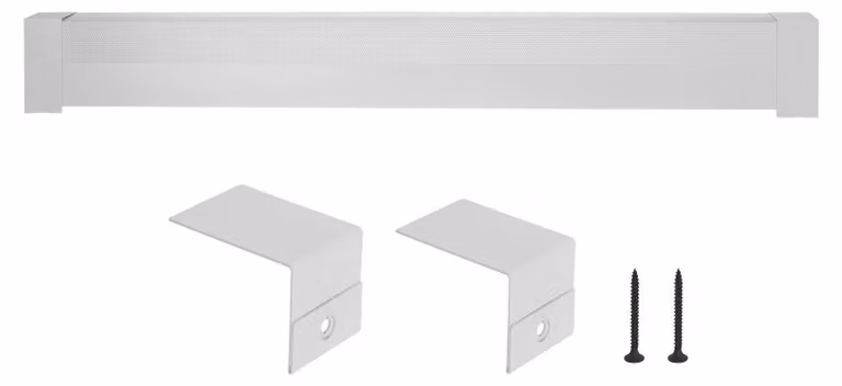 Copritermo SucceBuy serie Basic, 1526 x 80 x 193 mm, copertura frontale standard per radiatori elettrici, copertura di ricambio in acciaio resistente, ideale per la camera da letto, bianco