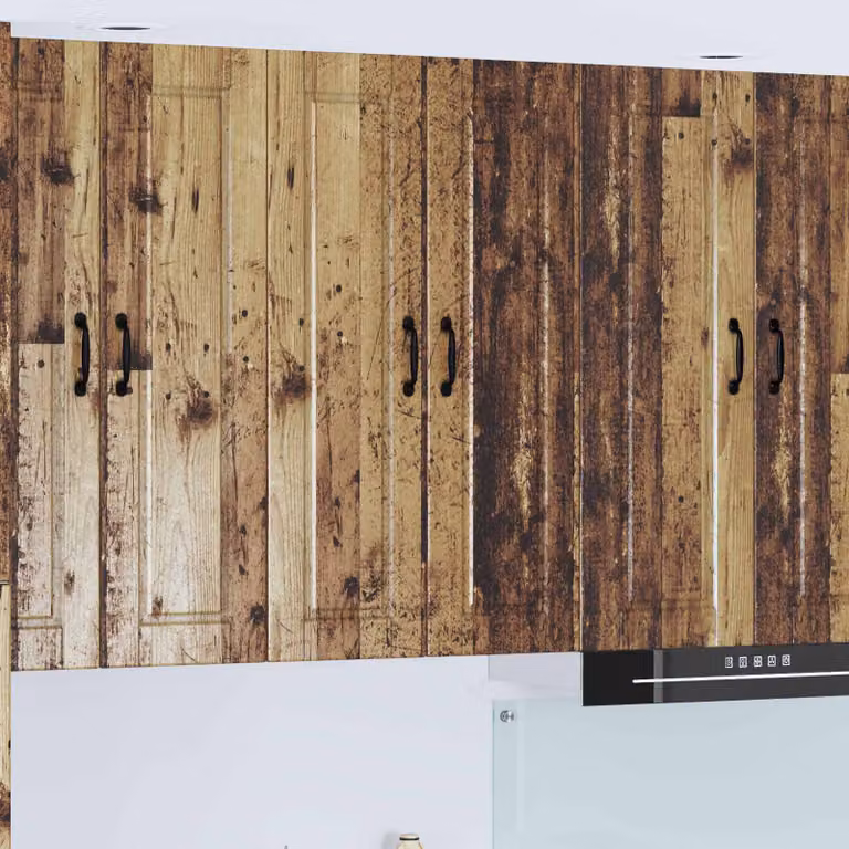 Armadietto a muro vidaXL PORTO in legno vecchio marrone con ante a battente e ripiani interni L: 60 cm, P: 31 cm, H: 100 cm