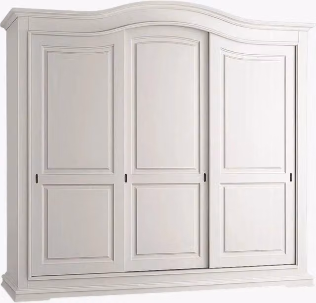 Armadio classico in legno bianco con 3 porte scorrevoli Mobili 2G L/P/H: 294 x 68 x 265 cm – 3