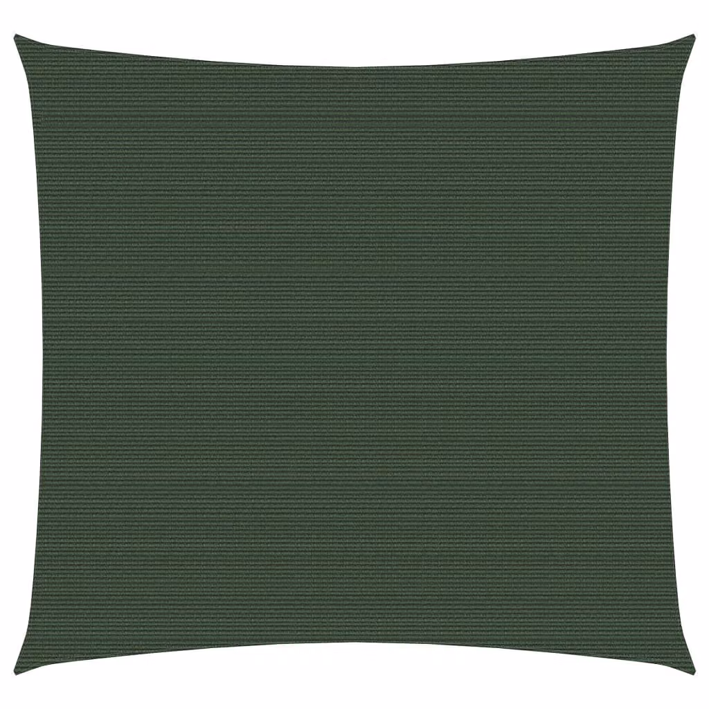 The Living Store Tenda da sole 160 g/m² Verde scuro 3,6x3,6 m HDPE