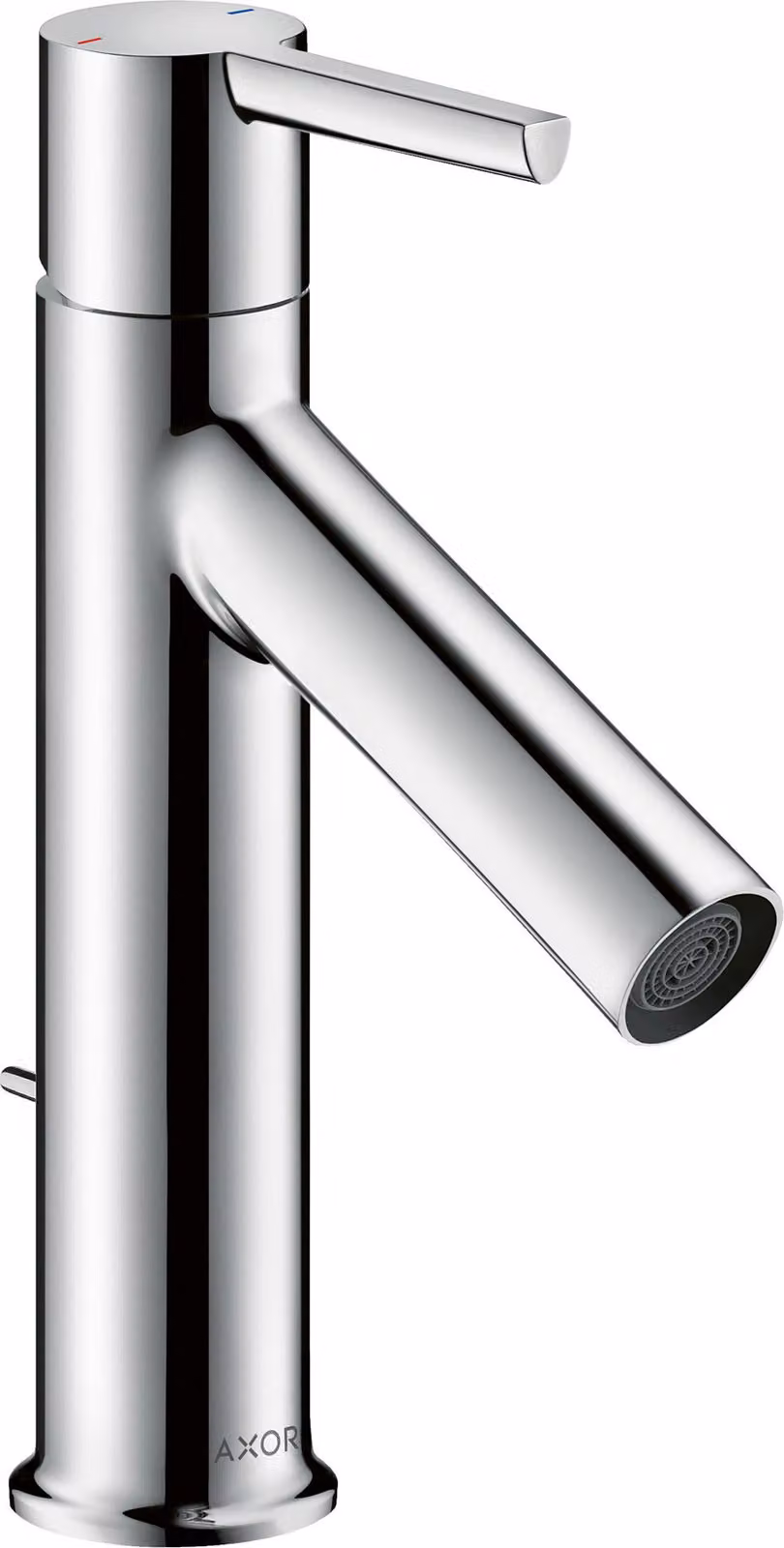 AXOR Starck Einhebel-Waschtischmischer 100 mit Hebelgriff mit Zugstangen-Ablaufgarnitur hansgrohe
