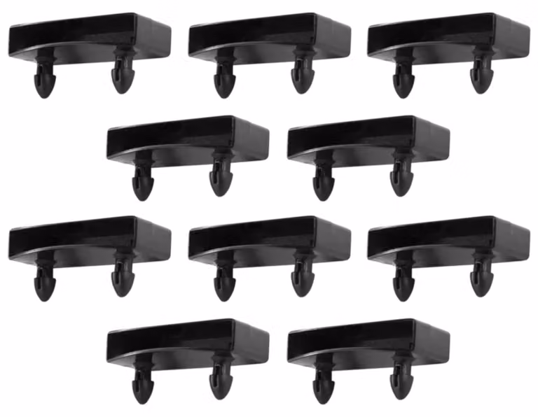 10 tappi terminali in plastica per doghe da 74 mm, griglia per letto, colore nero