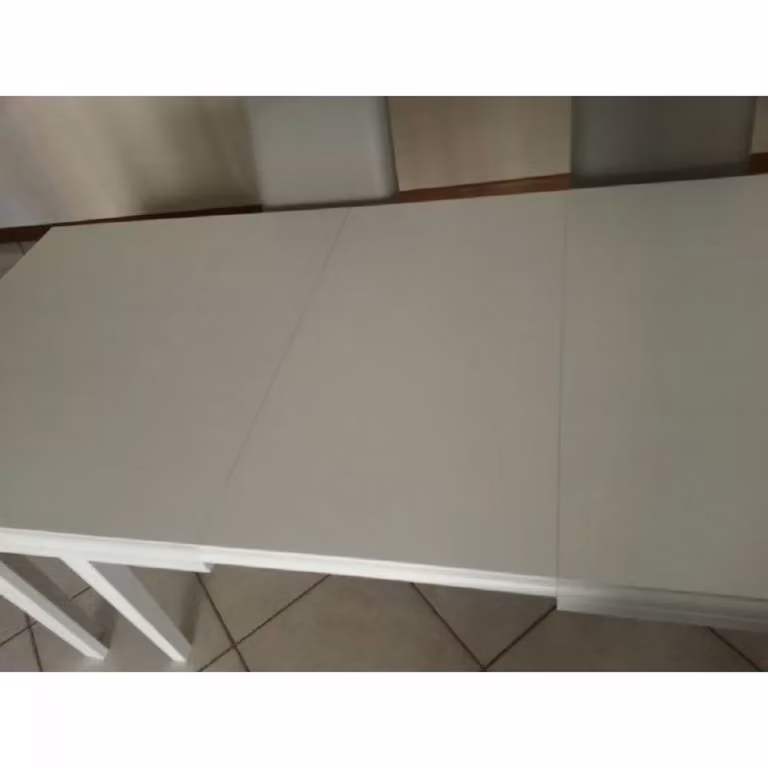 Tavolo rettangolare classico allungabile in legno laccato bianco Mobili 2G L: 180 cm, P: 85 cm