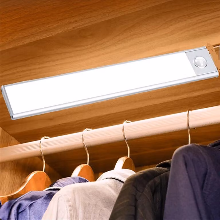 20CM Magnetic Cabinet Light Cabinet Motion Sensor + Touch Cabinet Light USB Charging Cabinet Lights per bagno camera da letto Luce notturna