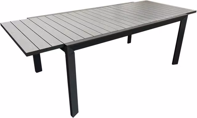 Tavolo allungabile rettangolare Yoko Casa Collection grigio in alluminio opaco