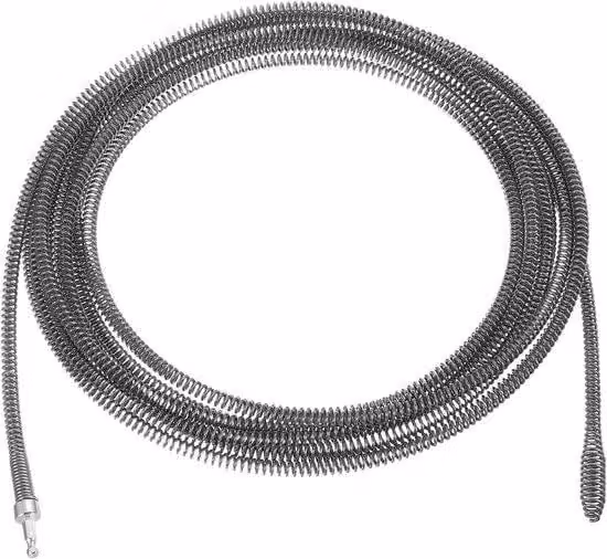 Pulitore elettrico per scarichi, lunghezza 10 m, spessore 10 mm - Rimuovi capelli - Cavo a spirale con raccordo a vite - Adatto per vasca da bagno e WC
