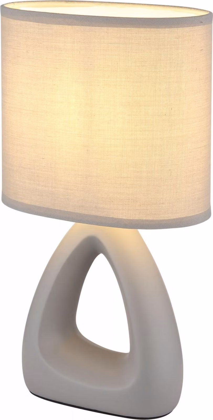 Lampada da tavolo, tessuto ceramico, grigio, H 30 cm