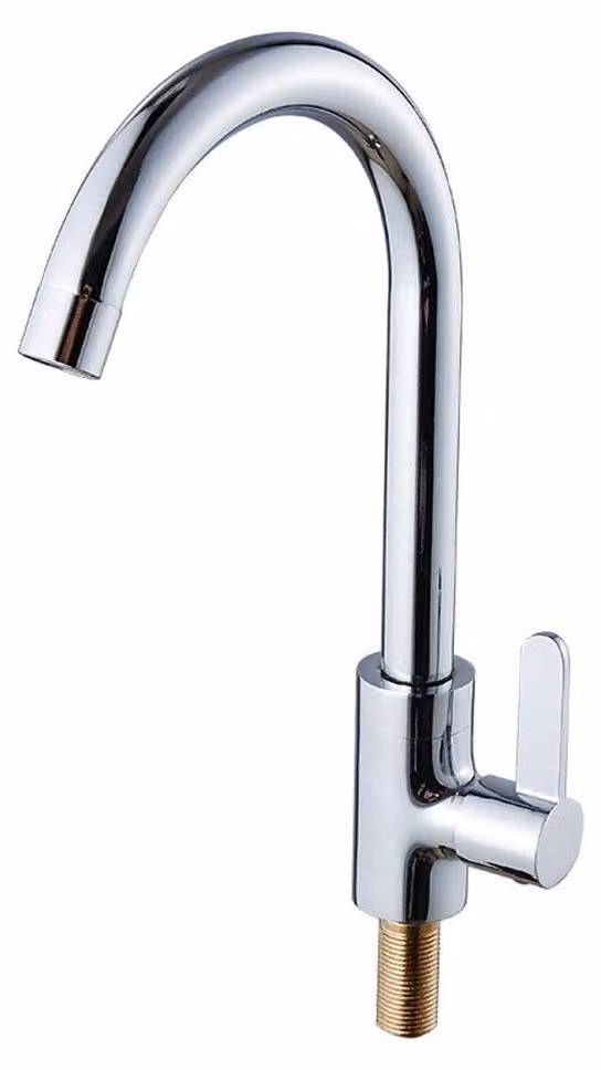 Solidchoice - Rubinetto da cucina per acqua fredda con ampio raccordo e valvola di intercettazione a risparmio idrico