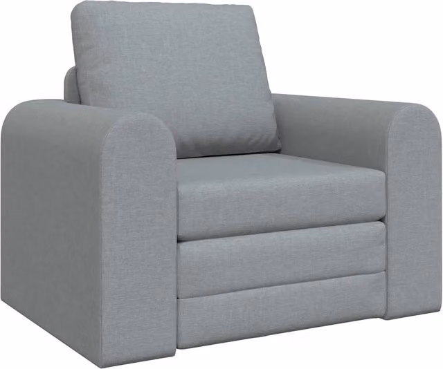 Divano letto singolo in tessuto grigio con design minimalista L: 98 cm, P: 71 cm, H: 83 cm