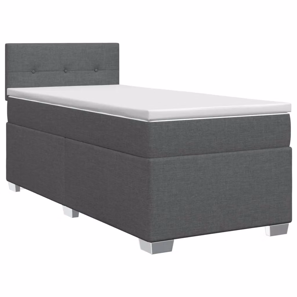 Letto box spring con materasso ibrido vidaXL Grigio e Bianco L/P: 90 x 190 cm – 2