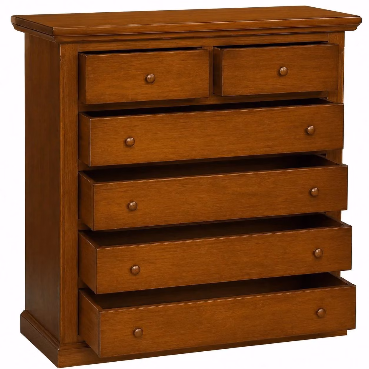 Cassettiera in legno stile rustico Mobili 2G colore marrone L: 86 cm, P: 40 cm, H: 96 cm – 3