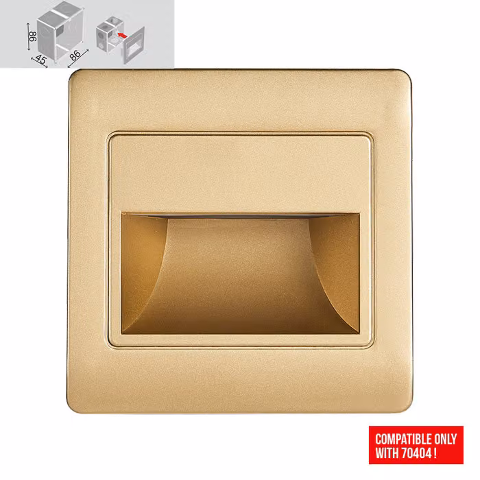 Illuminazione LED per scale STEP LIGHT NET 1,5W, 4000K, oro L: 86, L: 10, A: 86
