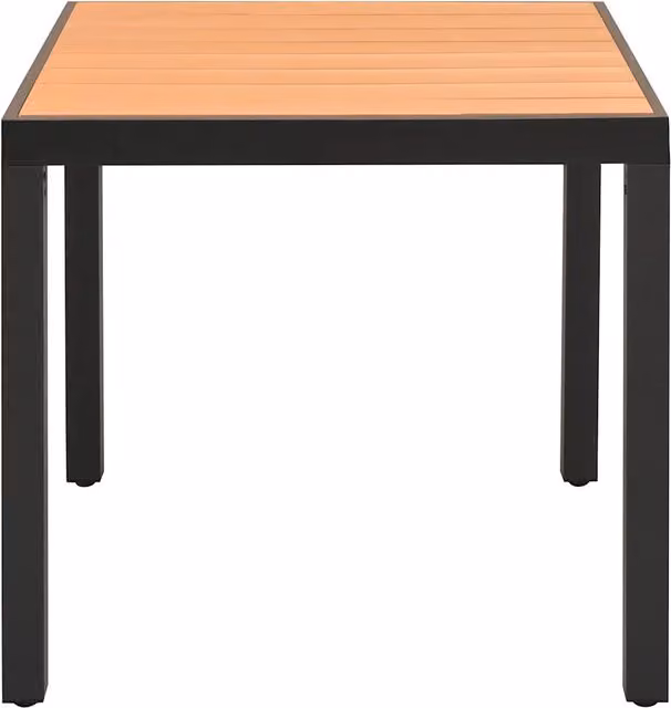 Tavolo da Giardino Marrone 80x80x74 cm cm in Alluminio e WPC 42793