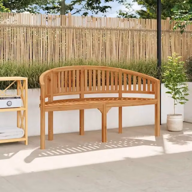 Panchina a Banana 151 cm in Legno Massello di Teak 48021