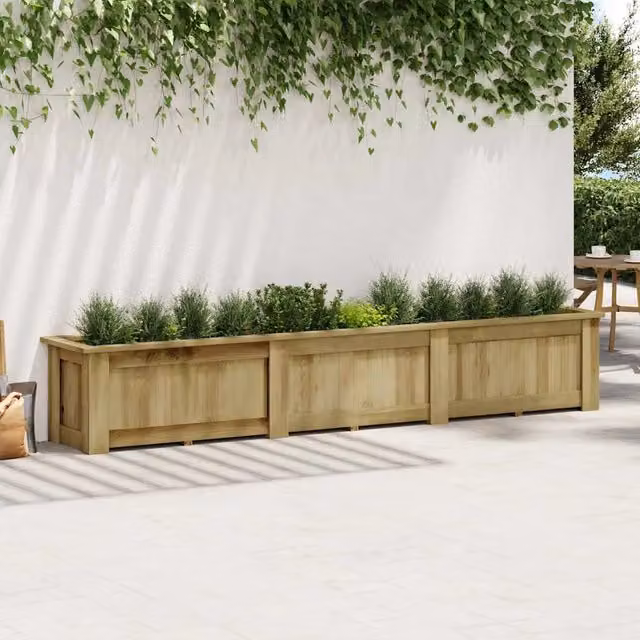 Fioriera Rialzata 291x50x50 cm in Legno di Pino Impregnato 49096