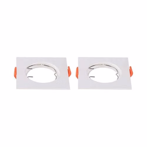 Portafaretto LED da Incasso Quadrato GU10 x2 Colore Bianco Orientabile