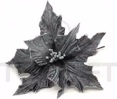 Fiori dell'albero di Natale - Stella di Natale in grafite Stella di Natale su un plettro di 24 cm
