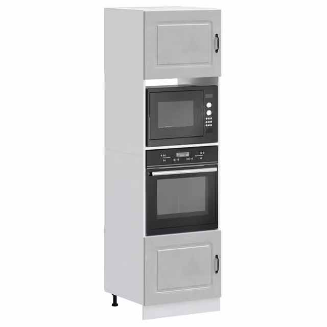 Armadi Forno 2 pz Kalmar Grigio Cemento in Legno Multistrato 3315035