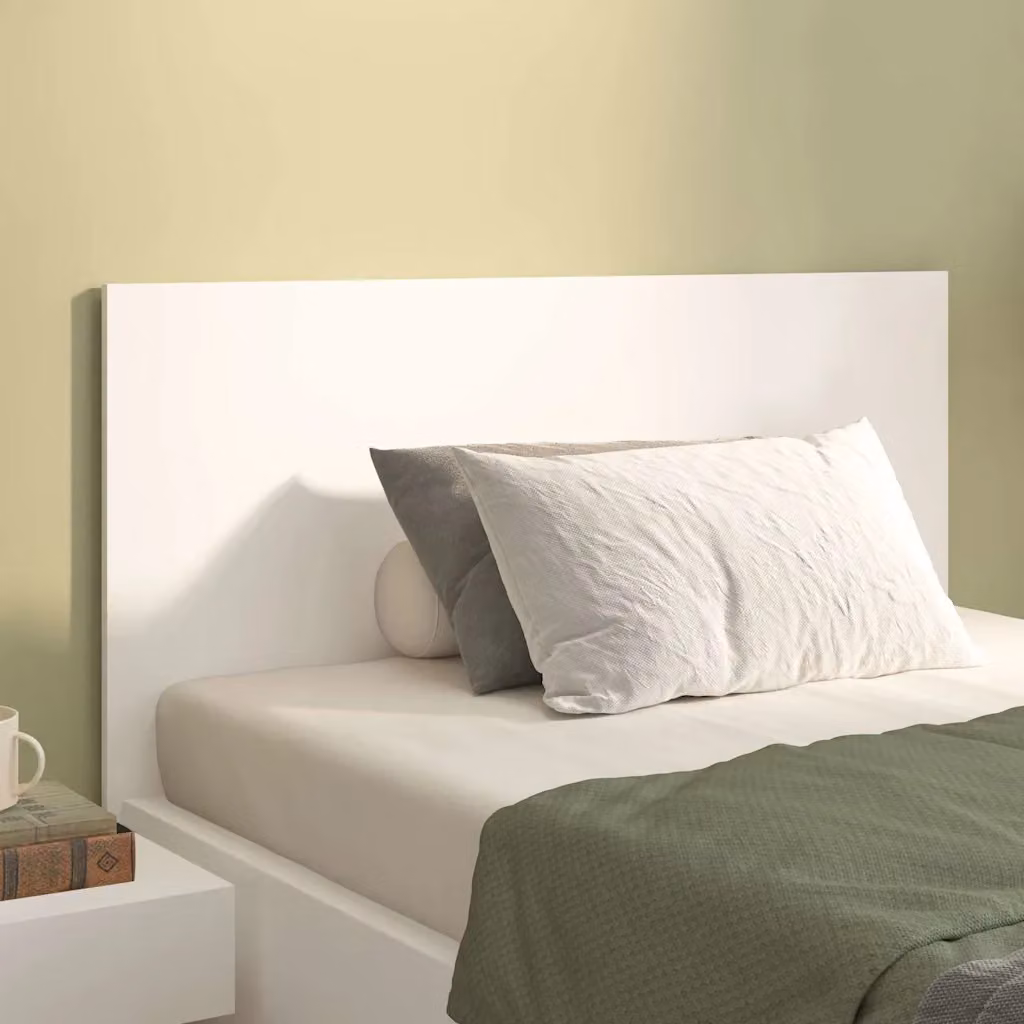 Testiera per Letto vidaXL in Legno Multistrato Bianca, L 120 cm x H 80 cm x P 1,5 cm