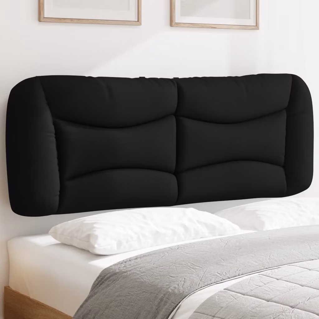 Cuscino Testiera vidaXL Hvar Nero in Tessuto con Larghezza: 120 cm