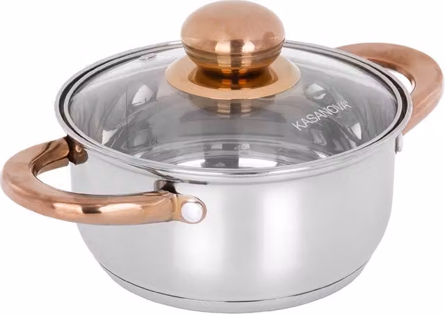 Casseruola 16 cm acciaio inox Meravigliosa con coperchio