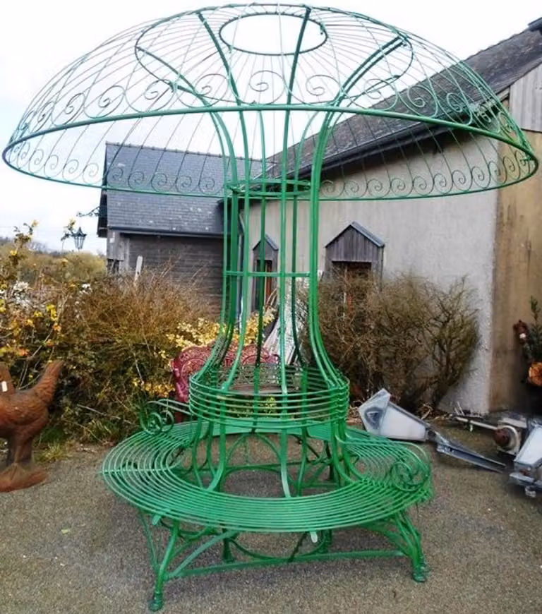 Panchina Casa Padrino con parasole diametro 2,68 x h. 2,7m - Arredo giardino