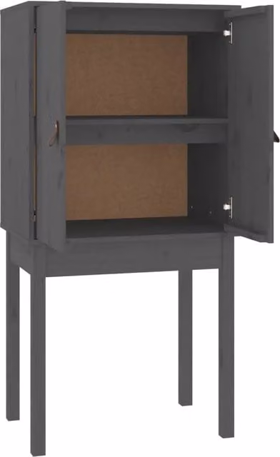 Buffet credenza cassettiera armadio mobile contenitore organizer cucina soggiorno salotto alto 60 x 40 x 120 cm legno di pino massiccio grigio 02_0034228