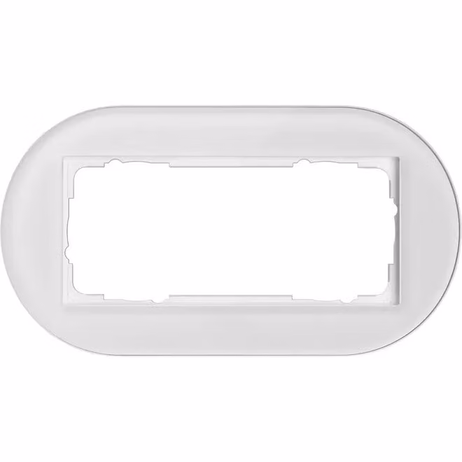 Cornice di copertura Gira a 2 moduli senza manopola Gira Studio G Bianca 1002130