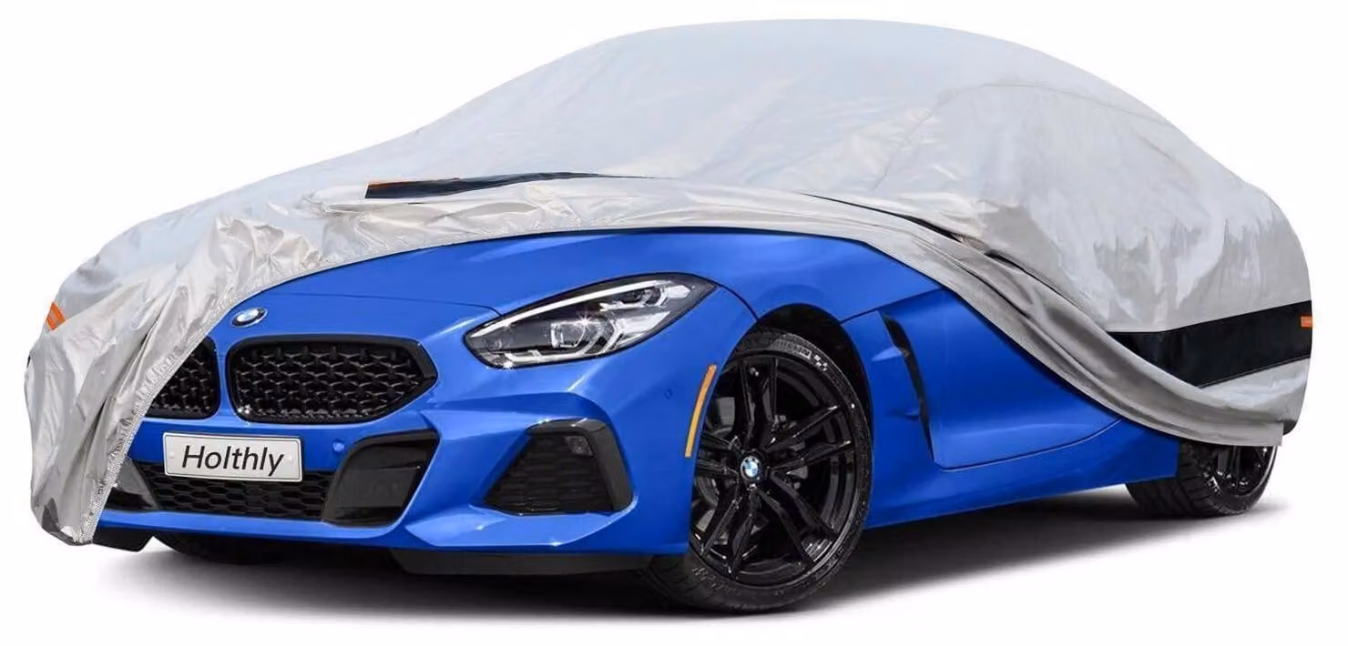 Copertura per auto a 10 strati, color argento, compatibile con Nissan 350Z, 370Z, BMW Z4, Porsche Boxster, 718 Cayman, ecc.