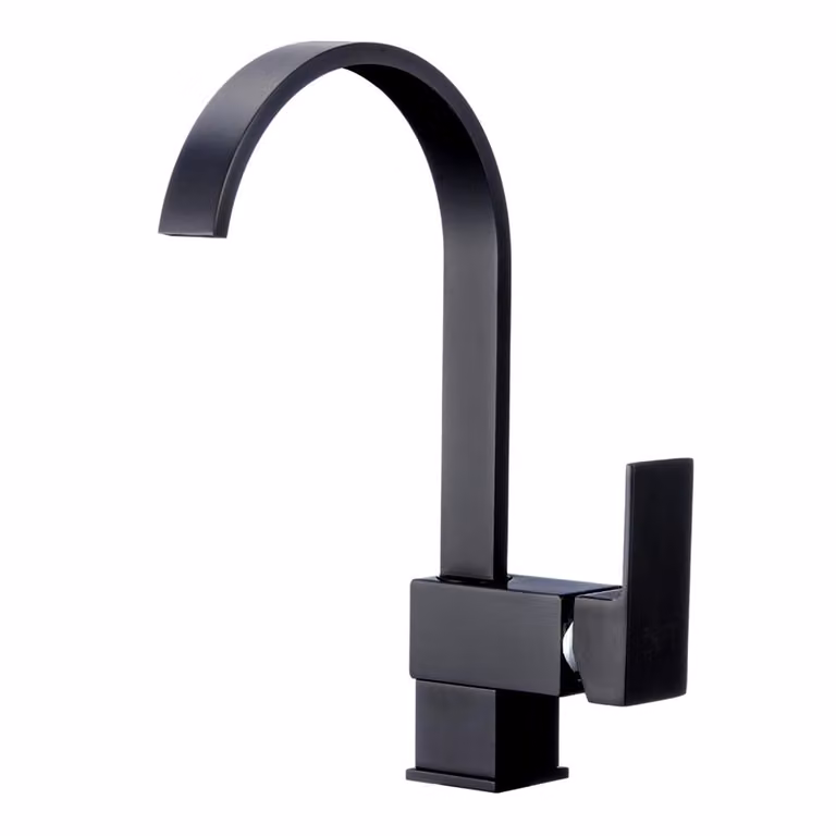 Rubinetto da cucina nero orientabile | Rubinetto per lavello | Miscelatore per lavello | Rubinetto monocomando da cucina | Miscelatore monocomando per lavello da cucina