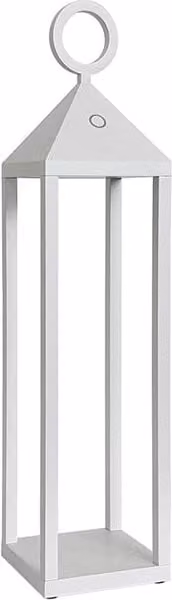 Lampada da tavolo portatile LED PICNIC Rossini Group, design in alluminio pressofuso, Bianca, Altezza: 43 cm