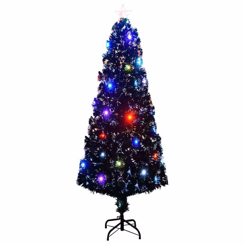 The Living Store Albero di Natale artificiale con supporto/LED 240 cm in fibra ottica