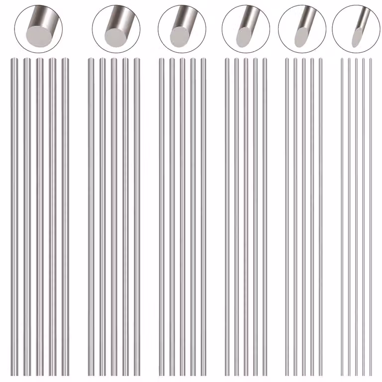 Barre cilindriche in acciaio inossidabile 304, 30 pezzi, 6 dimensioni, lunghezza 100 mm, per lavorazioni metalliche