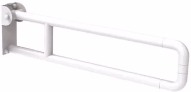 Barra maniglione ribaltabile per disabili e terza etã€ cm 70 alluminio nylon bianco