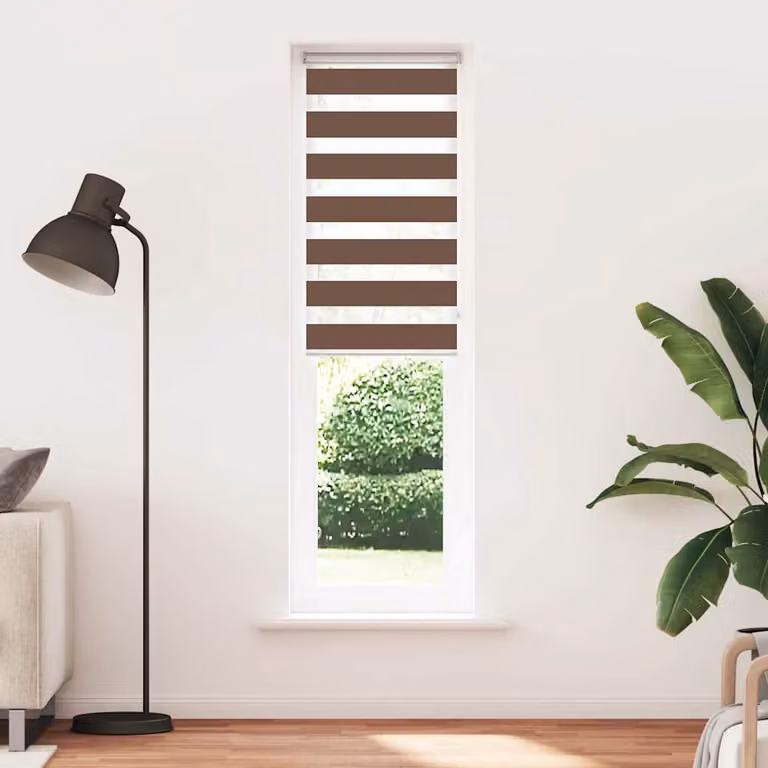 vidaXL Tenda a Rullo Zebra Larghezza Tessuto 55,9 cm Poliestere