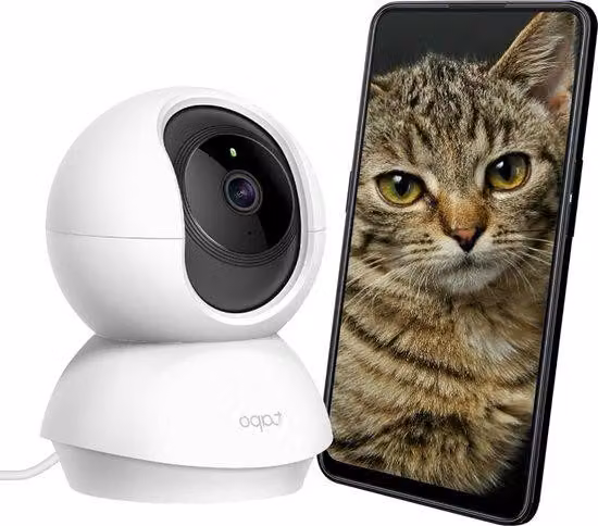 Telecamera da interno C210 WiFi 2K con rilevamento del movimento - Panorama a 360° - Risoluzione di 3 megapixel - Audio bidirezionale - Visione notturna fino a 9 m - Analisi del movimento - Spazio di archiviazione su scheda SD fino a 256 GB - Compatibile